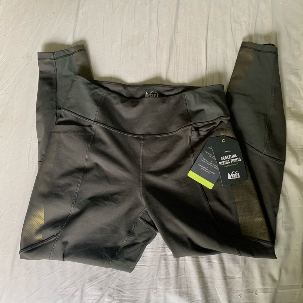 REI Screenline Hiking Tights - large - NWT - green